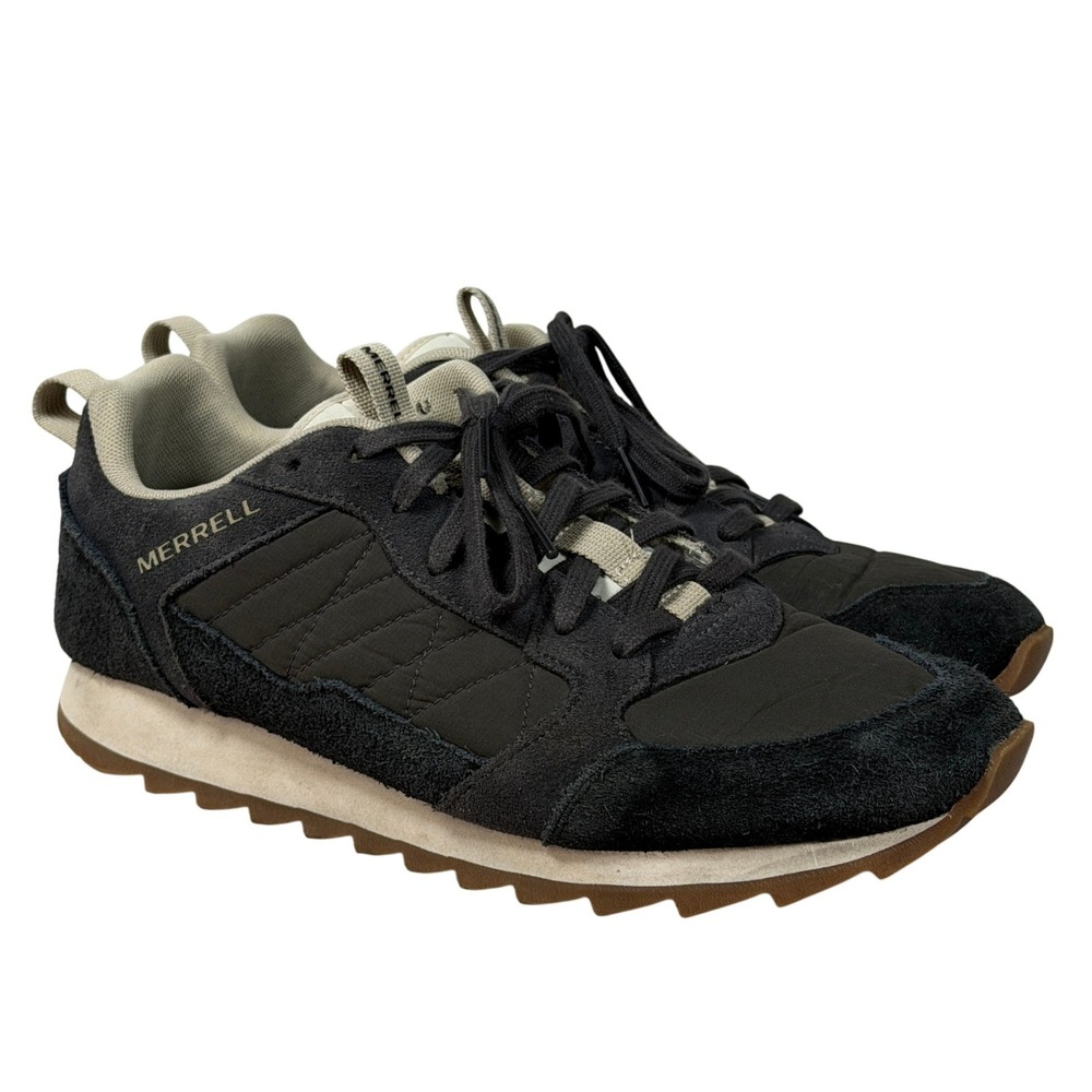 Merrell Alpine Sneaker Mens 11 Charcoal Black Suede Retro Shoes J000611
